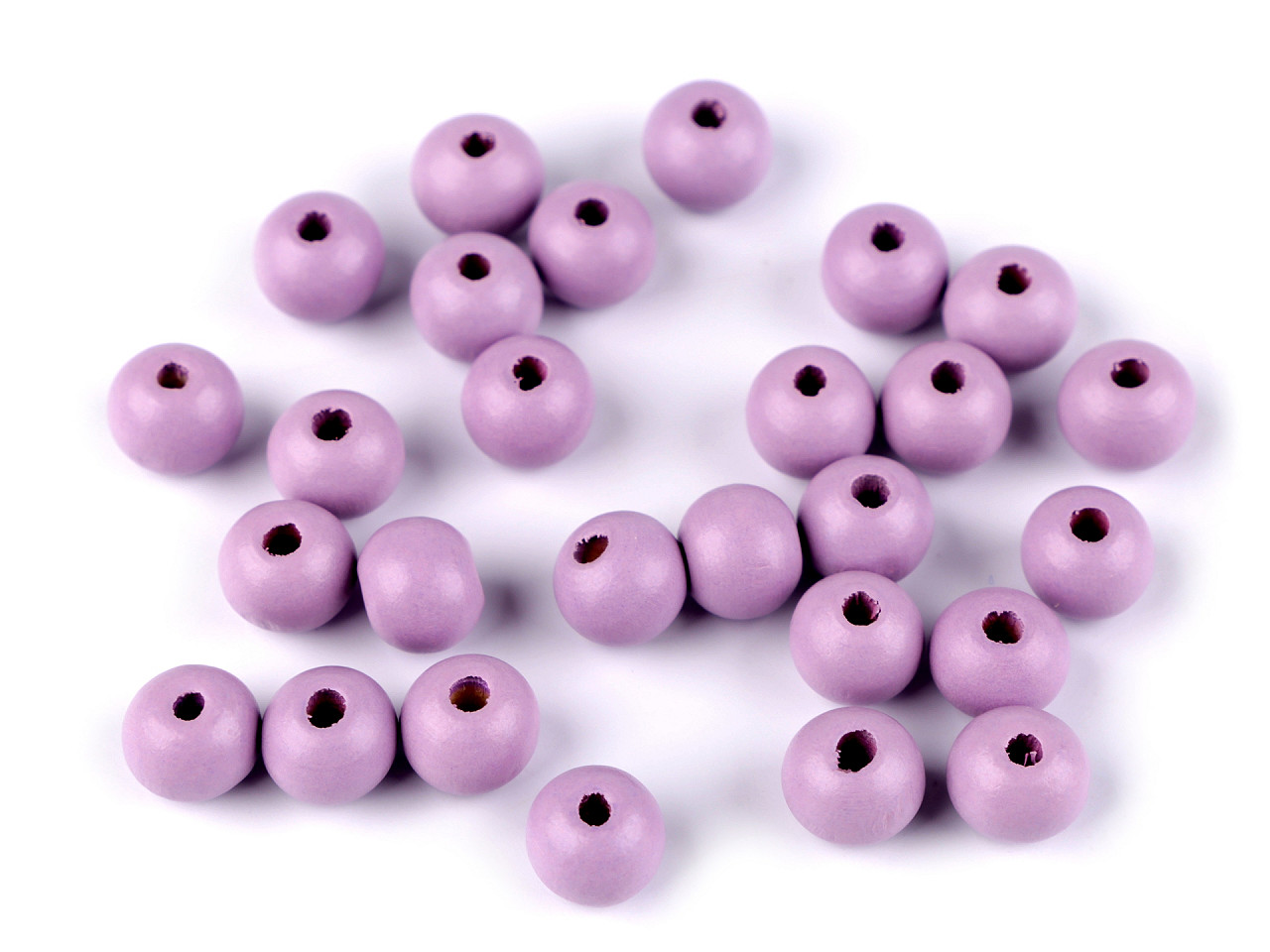 Mărgele din lemn, ø10 mm - Alb (1000 Grame)