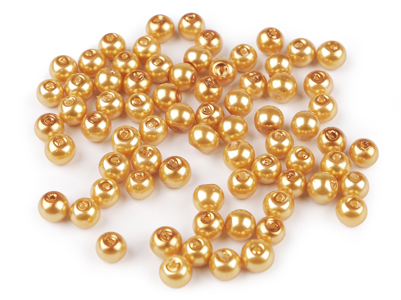 Perle sticlă lucioase, ø6 mm - Maro închis (50 Grame)