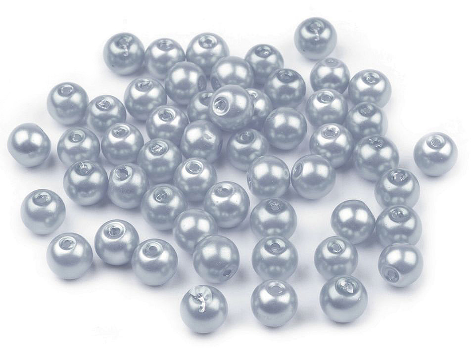 Perle sticlă lucioase, ø6 mm - Maro închis (50 Grame)