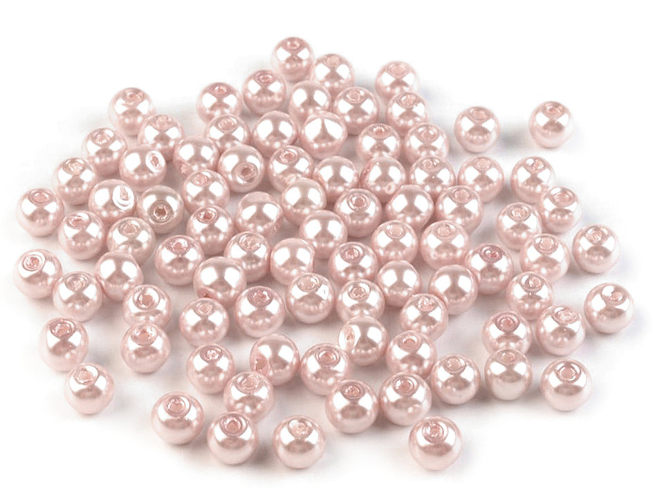 Perle sticlă lucioase, ø6 mm - Maro închis (50 Grame)