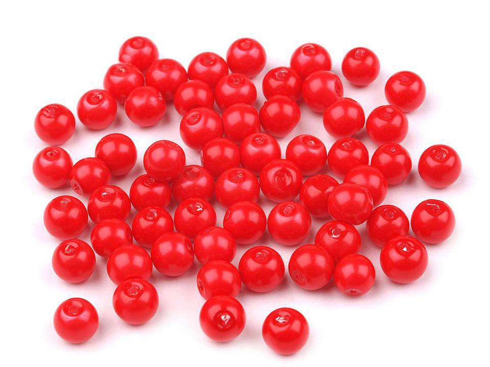 Perle sticlă lucioase, ø6 mm - Maro închis (50 Grame)