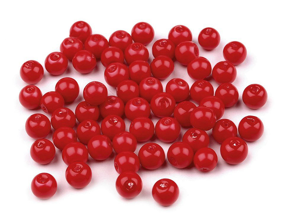 Perle sticlă lucioase, ø6 mm - Maro închis (50 Grame)