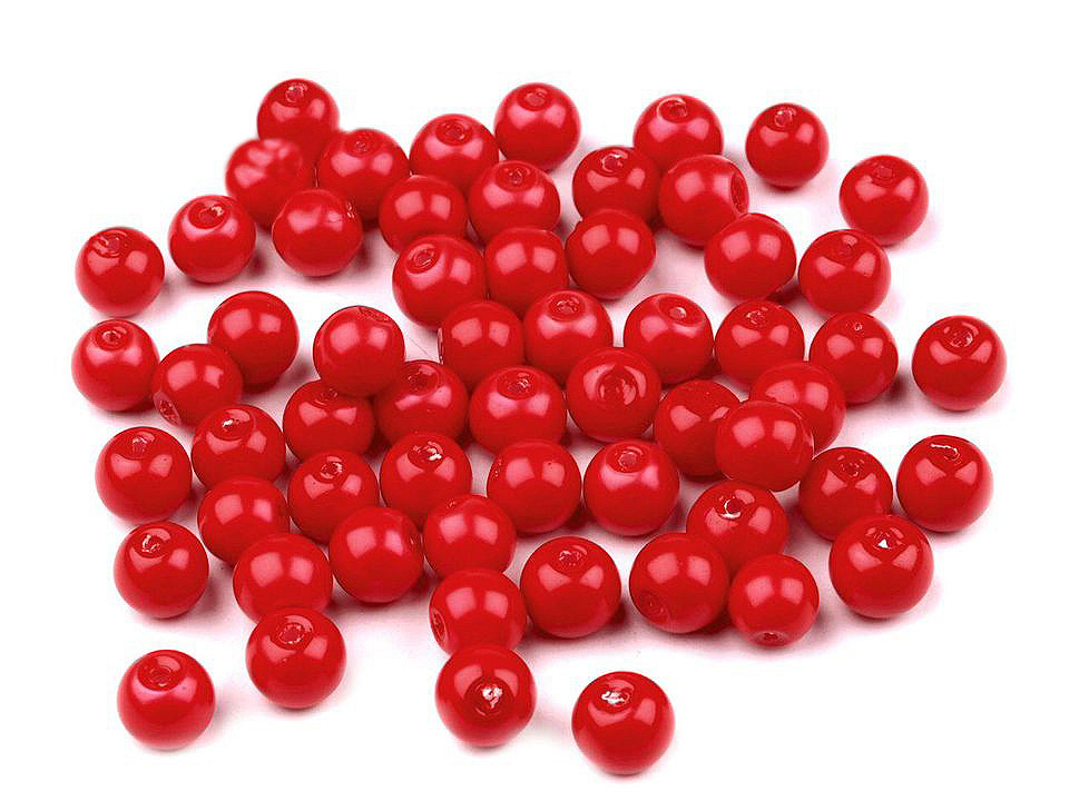Perle sticlă lucioase, ø6 mm - Maro închis (50 Grame)