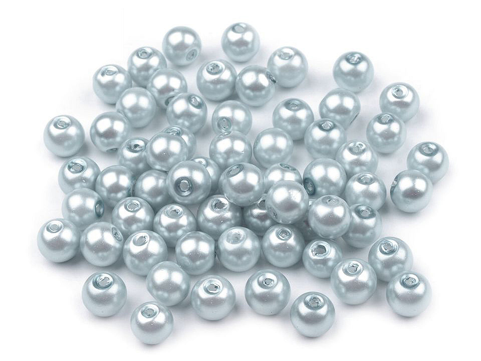 Perle sticlă lucioase, ø6 mm - Maro închis (50 Grame)