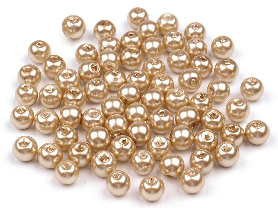 Perle sticlă lucioase, ø6 mm - Maro închis (50 Grame)