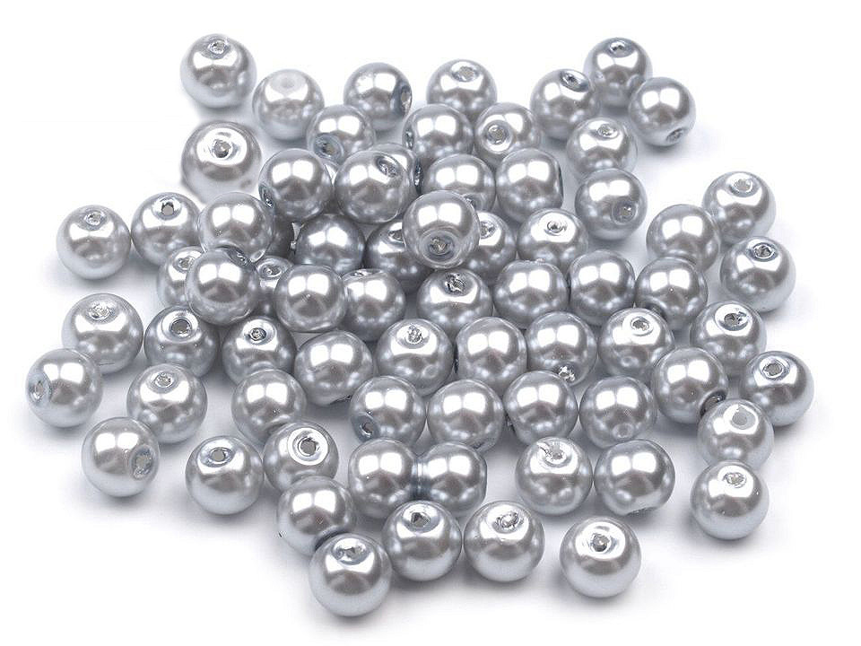 Perle sticlă lucioase, ø6 mm - Maro închis (50 Grame)