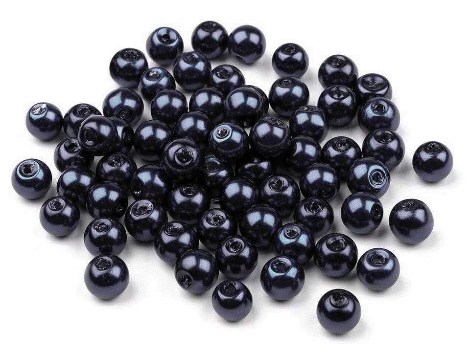 Perle sticlă lucioase, ø6 mm - Maro închis (50 Grame)