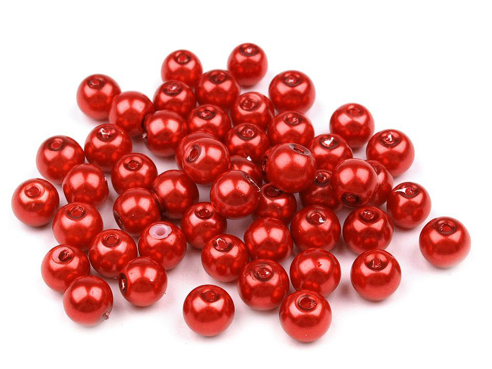 Perle sticlă lucioase, ø6 mm - Maro închis (50 Grame)