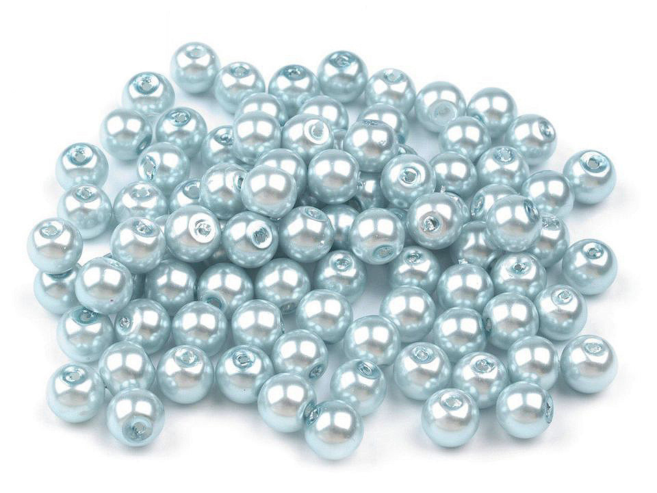 Perle sticlă lucioase, ø6 mm - Maro închis (50 Grame)