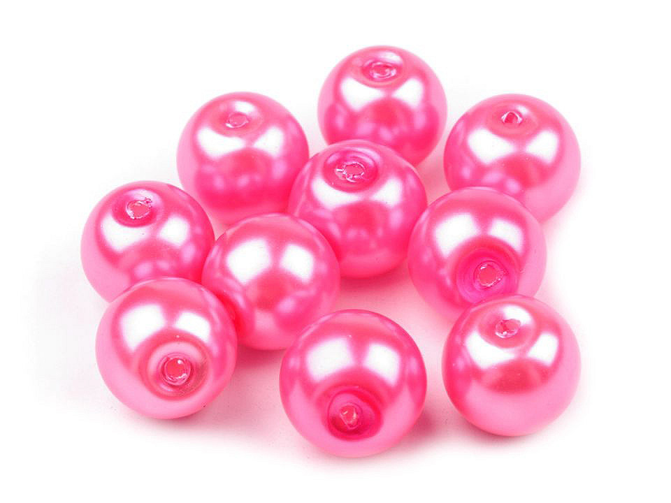 Perle sticlă lucioase, ø10 mm - Crem foarte deschis (50 Grame)