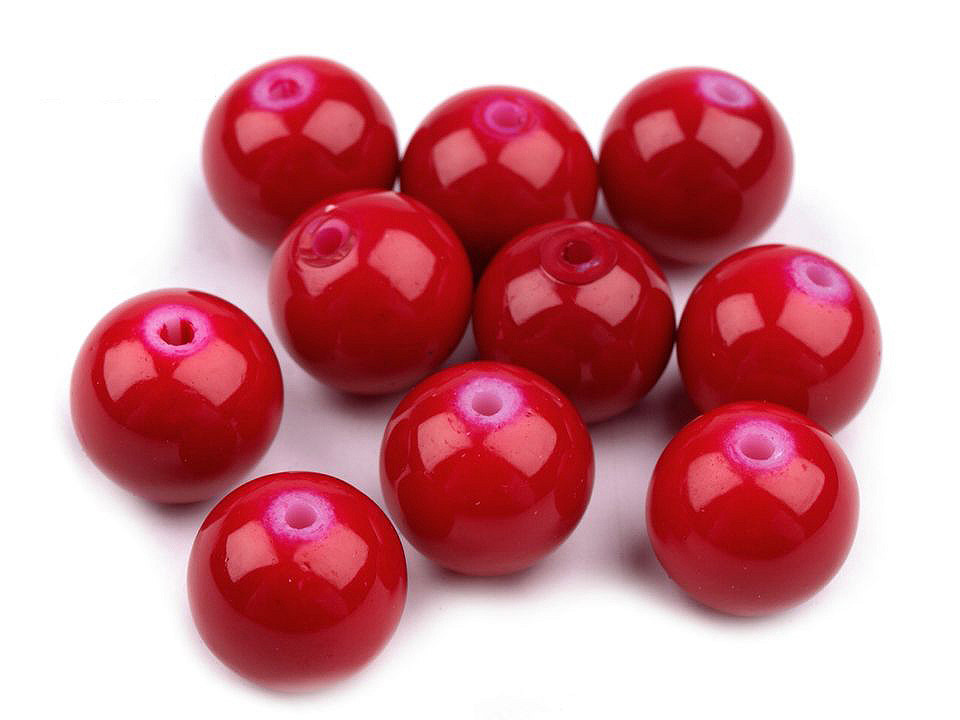 Perle sticlă lucioase, ø10 mm - Crem foarte deschis (50 Grame)