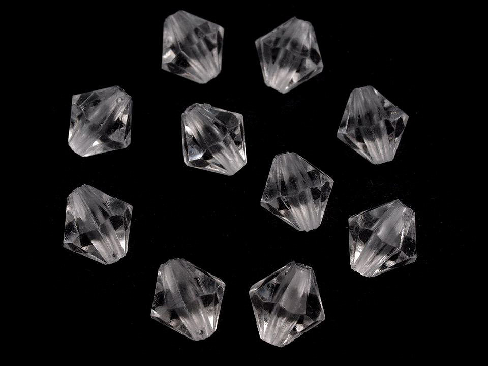 Mărgele plastic romboide sun, 8x8 mm - Transparent (300 Grame) Mărgele plastic romboide sun, 8x8 mm - Transparent (300 Grame)