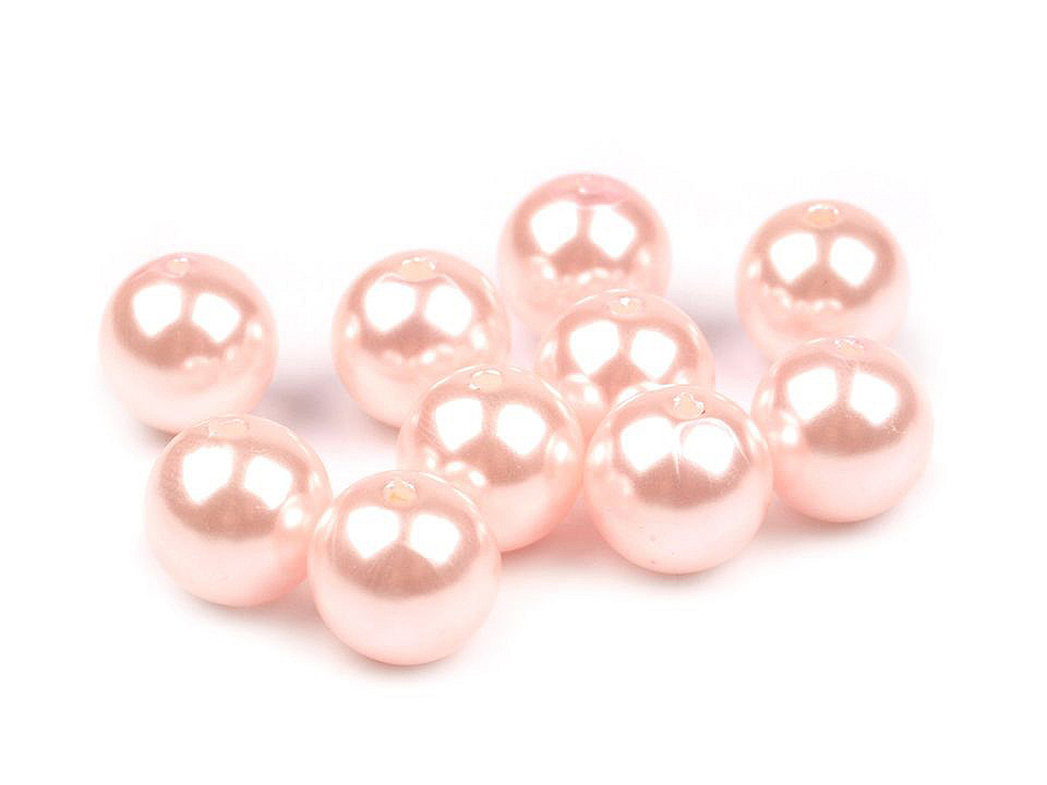 Perle plastic glance, ø12 mm - Roz (25 Bucăți) Perle plastic glance, ø12 mm - Roz (25 Bucăți)