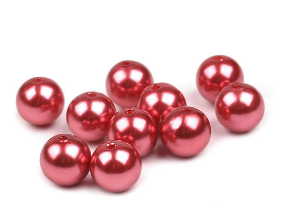 Perle plastic glance, ø12 mm - Roz (25 Bucăți) Perle plastic glance, ø12 mm - Roz (25 Bucăți)