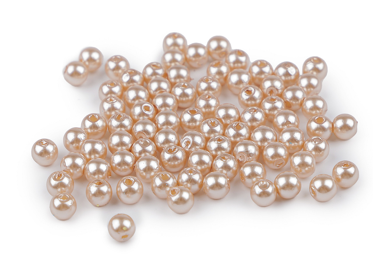 Perle plastic glance, ø6 mm - Verde mentă (500 Grame)