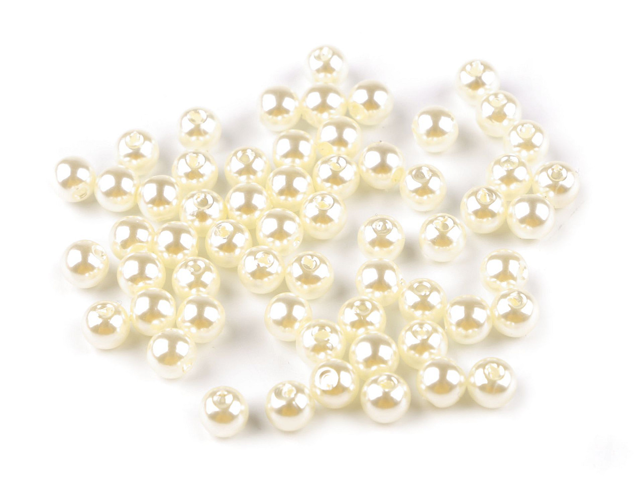 Perle plastic glance, ø6 mm - Verde mentă (500 Grame)