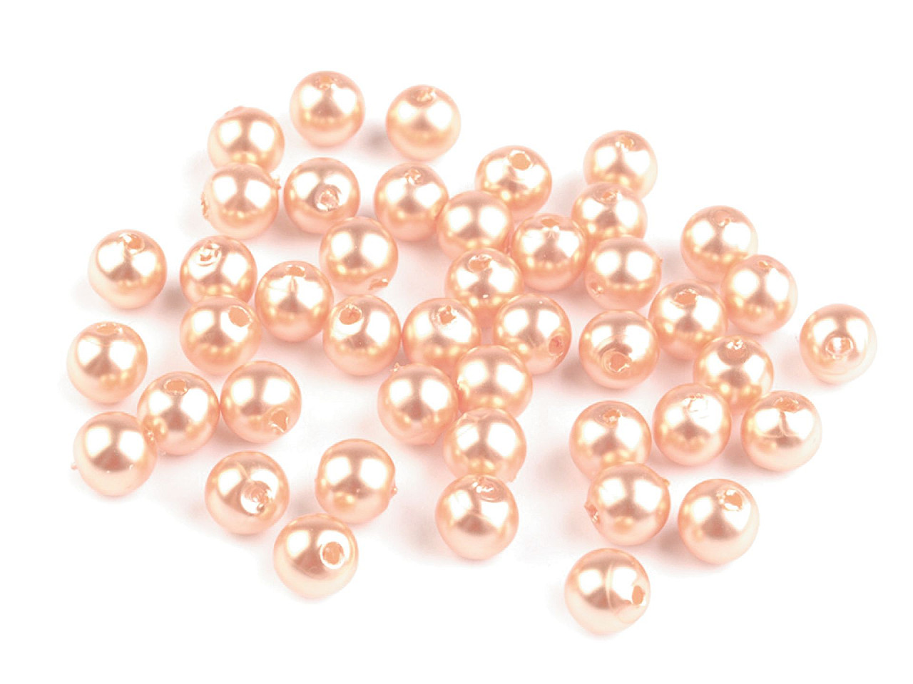 Perle plastic glance, ø6 mm - Verde mentă (500 Grame)