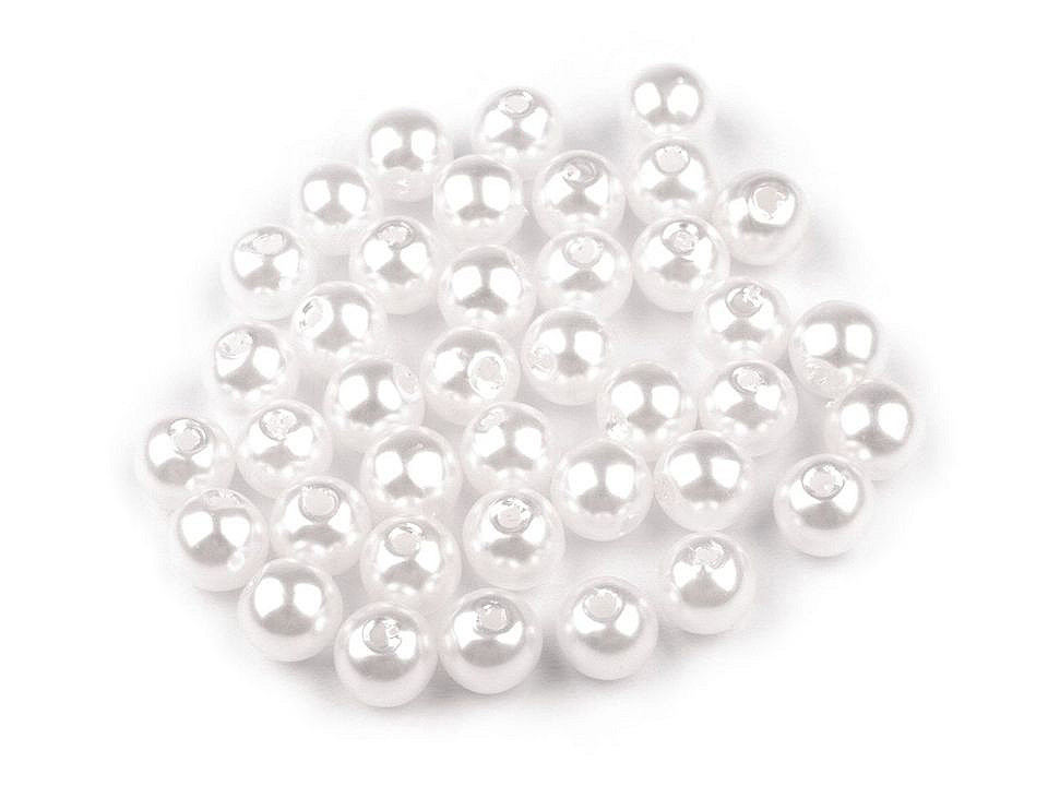 Perle plastic glance, ø6 mm - Verde mentă (500 Grame)