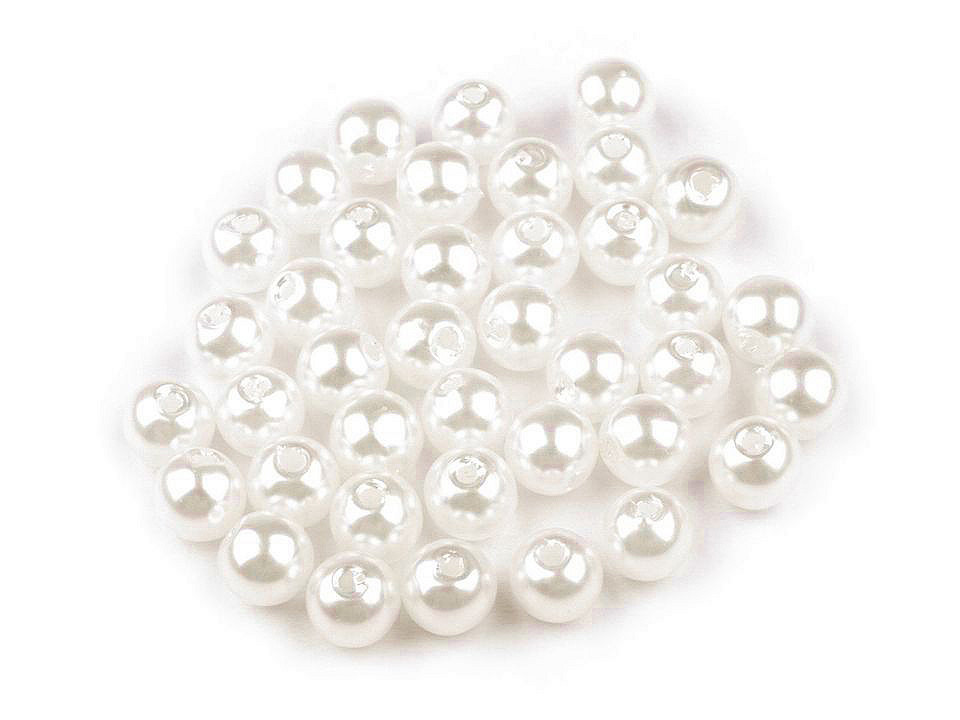 Perle plastic glance, ø6 mm - Verde mentă (500 Grame)