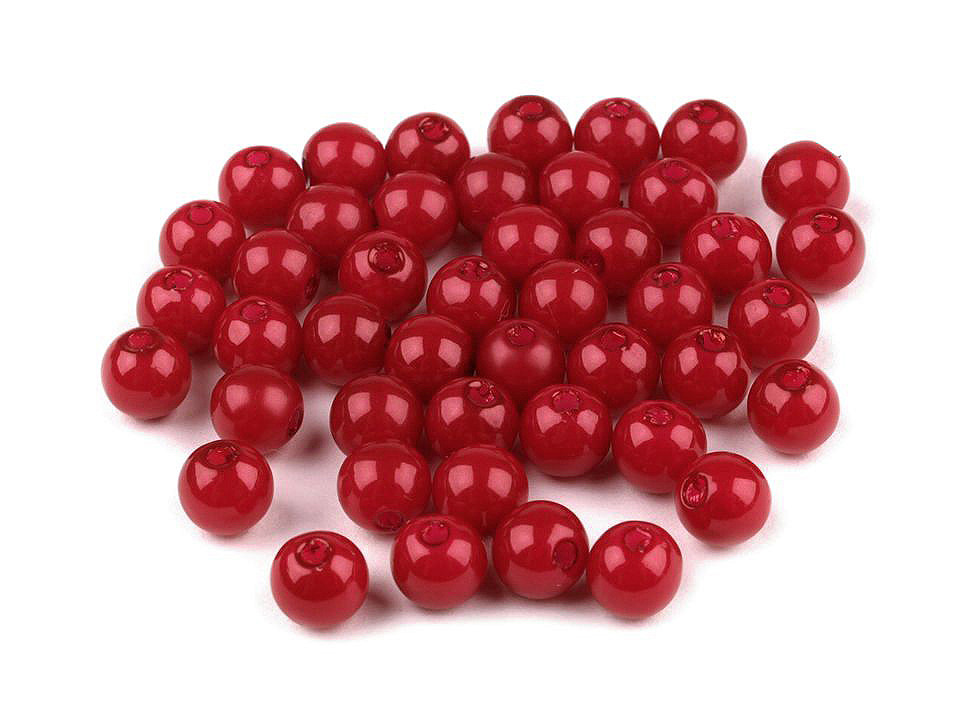 Perle plastic glance, ø6 mm - Verde mentă (500 Grame)