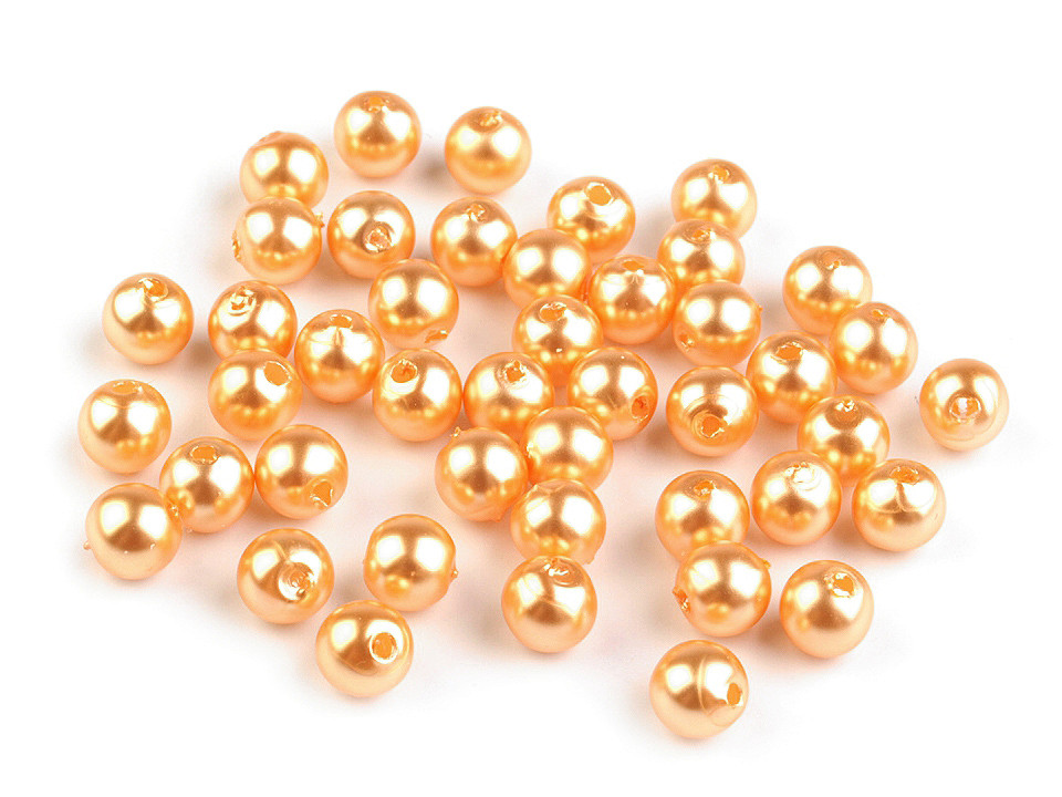 Perle plastic glance, ø6 mm - Verde mentă (500 Grame)