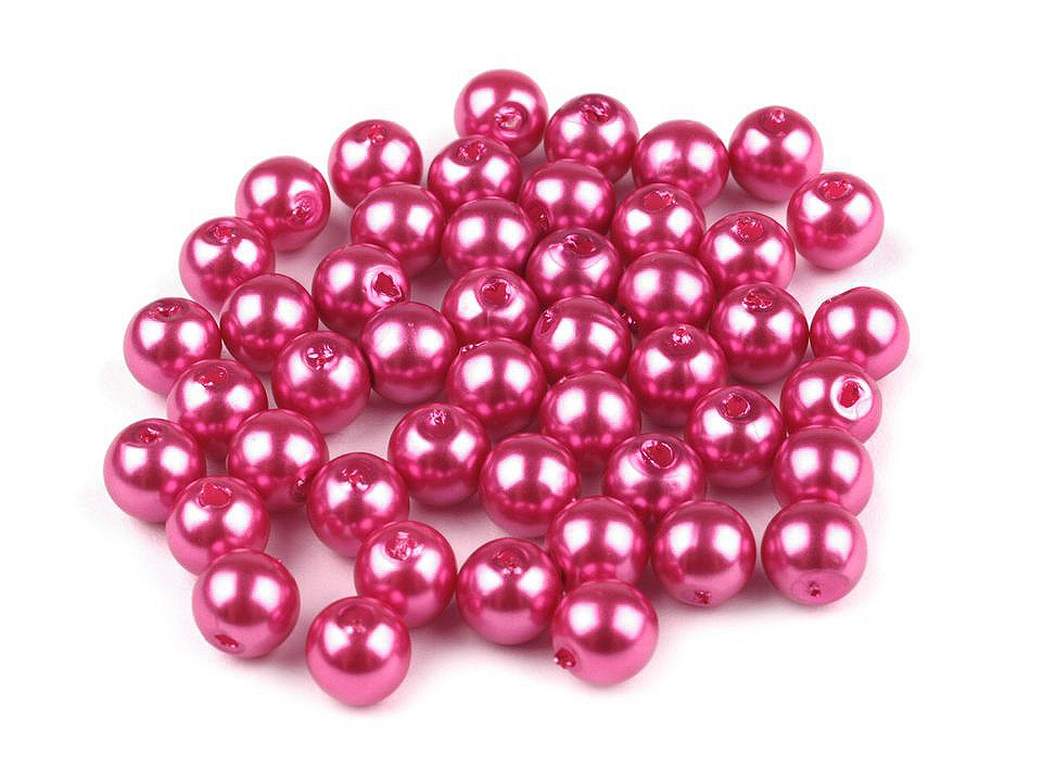 Perle plastic glance, ø6 mm - Verde mentă (500 Grame)