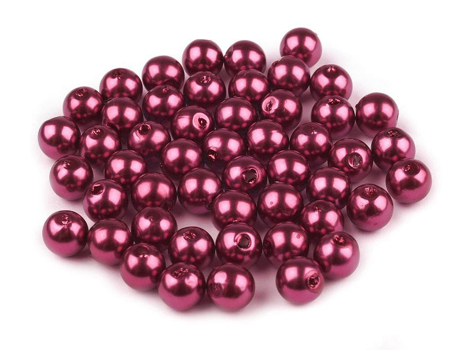 Perle plastic glance, ø6 mm - Verde mentă (500 Grame)