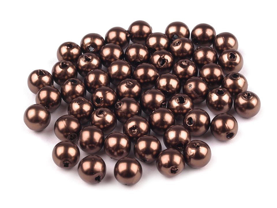 Perle plastic glance, ø6 mm - Verde mentă (500 Grame)