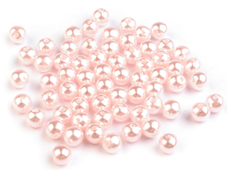 Perle plastic glance, ø6 mm - Verde mentă (500 Grame)