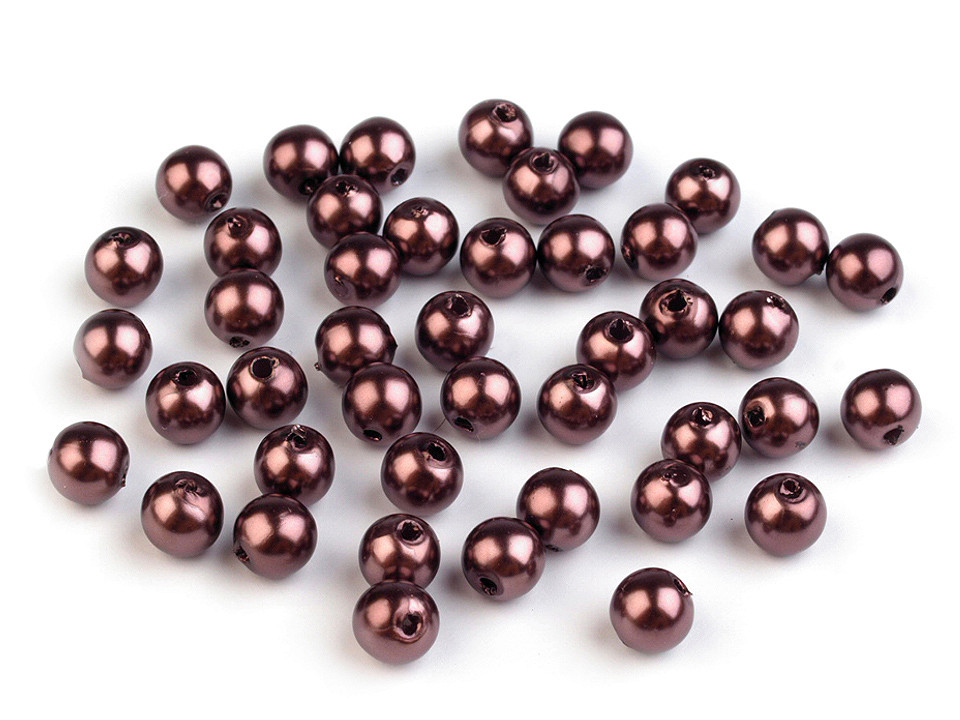 Perle plastic glance, ø6 mm - Verde mentă (500 Grame)