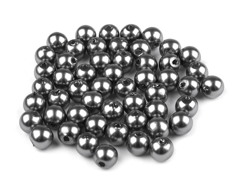 Perle plastic glance, ø6 mm - Verde mentă (500 Grame)