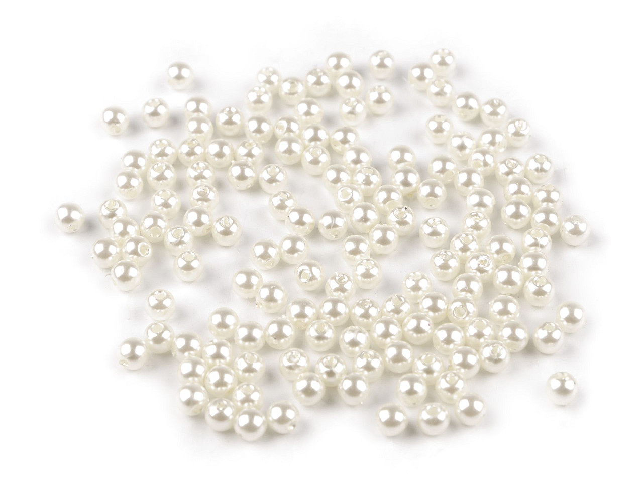 Perle plastic glance, ø5 mm - Alb (250 Grame) Perle plastic glance, ø5 mm - Alb (250 Grame)