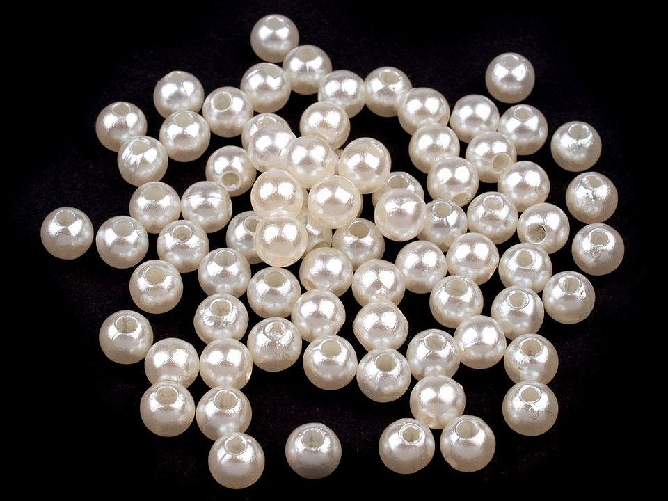 Perle plastic glance, ø5 mm - Alb (250 Grame) Perle plastic glance, ø5 mm - Alb (250 Grame)