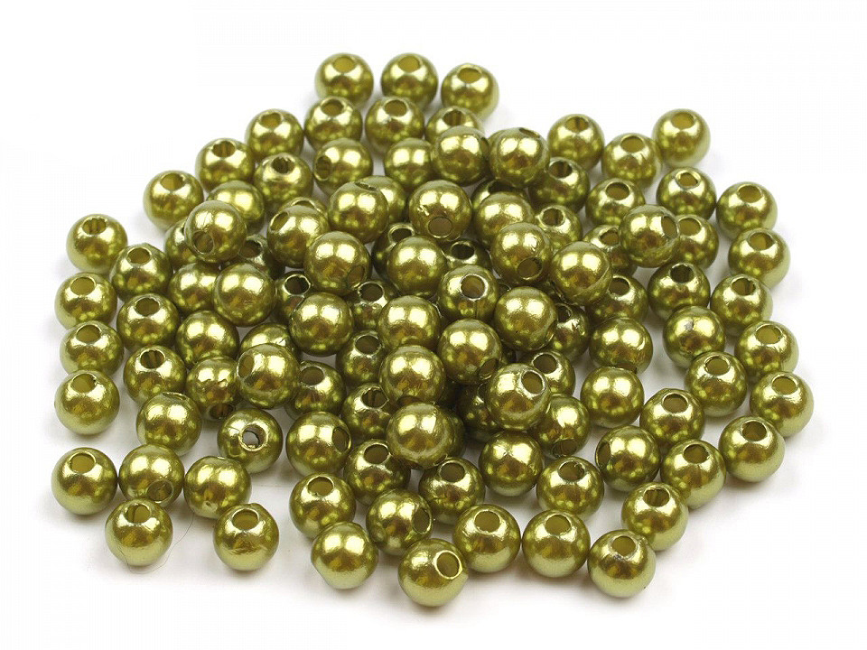 Perle plastic glance, ø5 mm - Alb (250 Grame) Perle plastic glance, ø5 mm - Alb (250 Grame)
