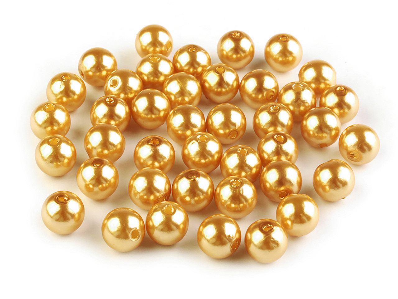 Perle plastic glance, ø8 mm - Roz (20 Grame)