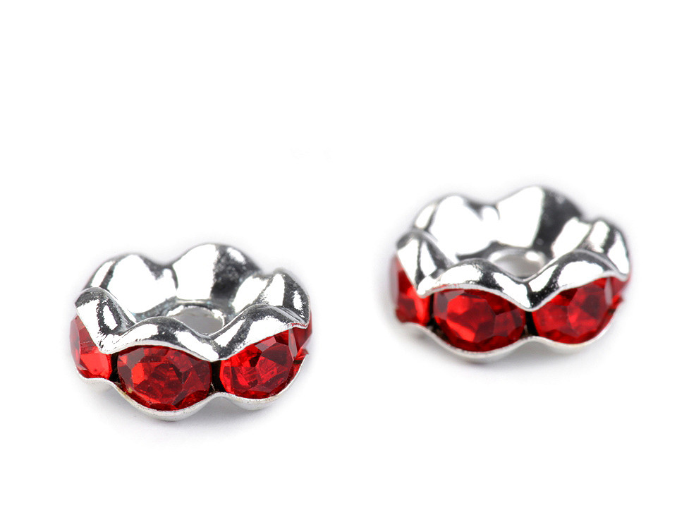 Mărgele / distanțiere cu strasuri, ø8 mm - Hyacinth (10 Bucăți)