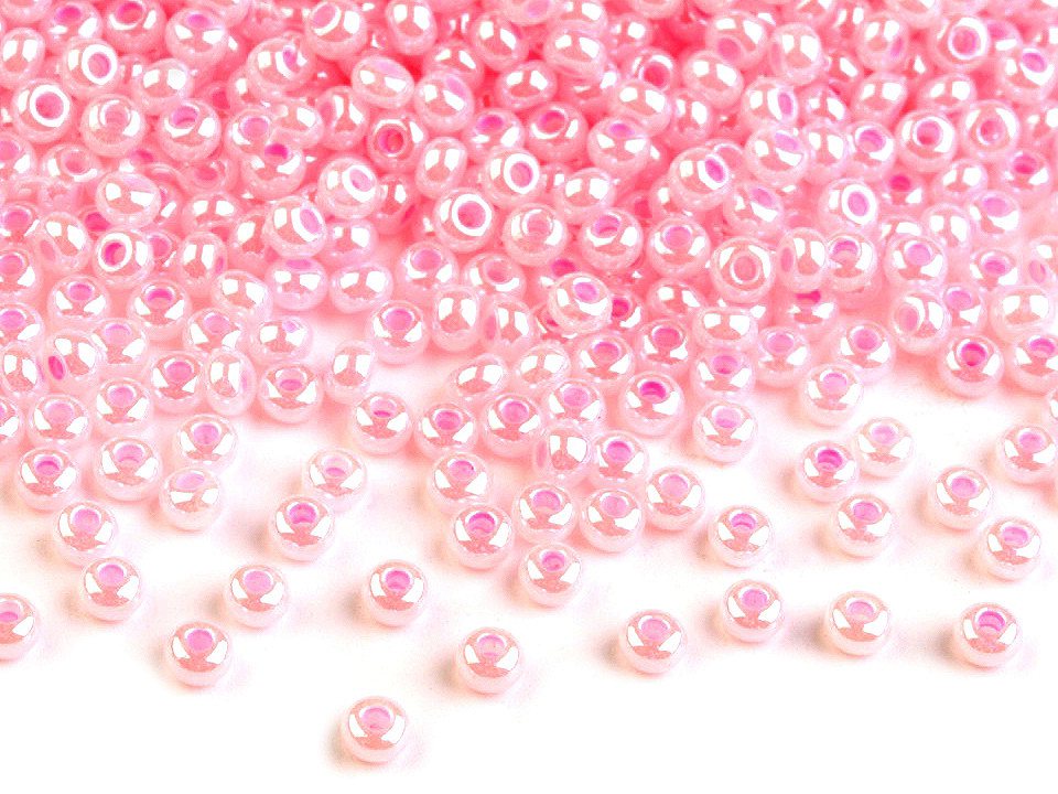 Mărgele nisip sidefate preciosa, 10/0 - 2,3 mm - Alb (20 Grame)