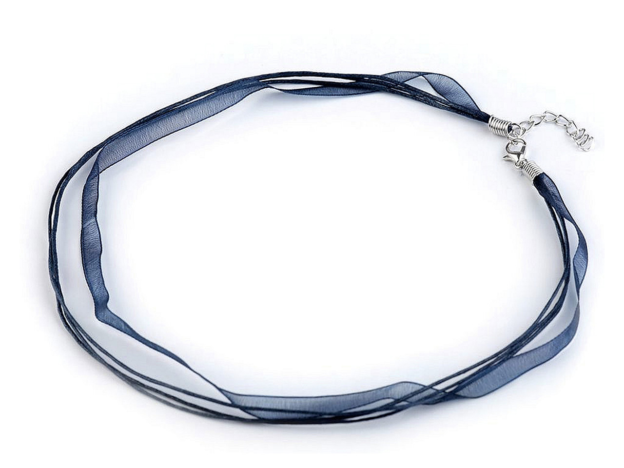 Bază colier organza și șnur cerat, 43 cm - Galben deschis (2 Bucăți)