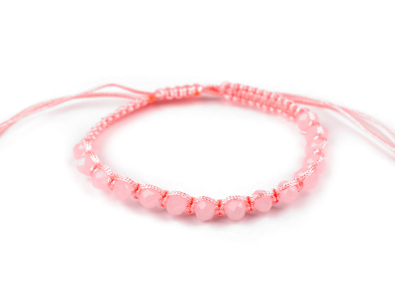 Brăţară shamballa cu mărgele fațetate - Bleu nu-mă-uita (1 Bucată)