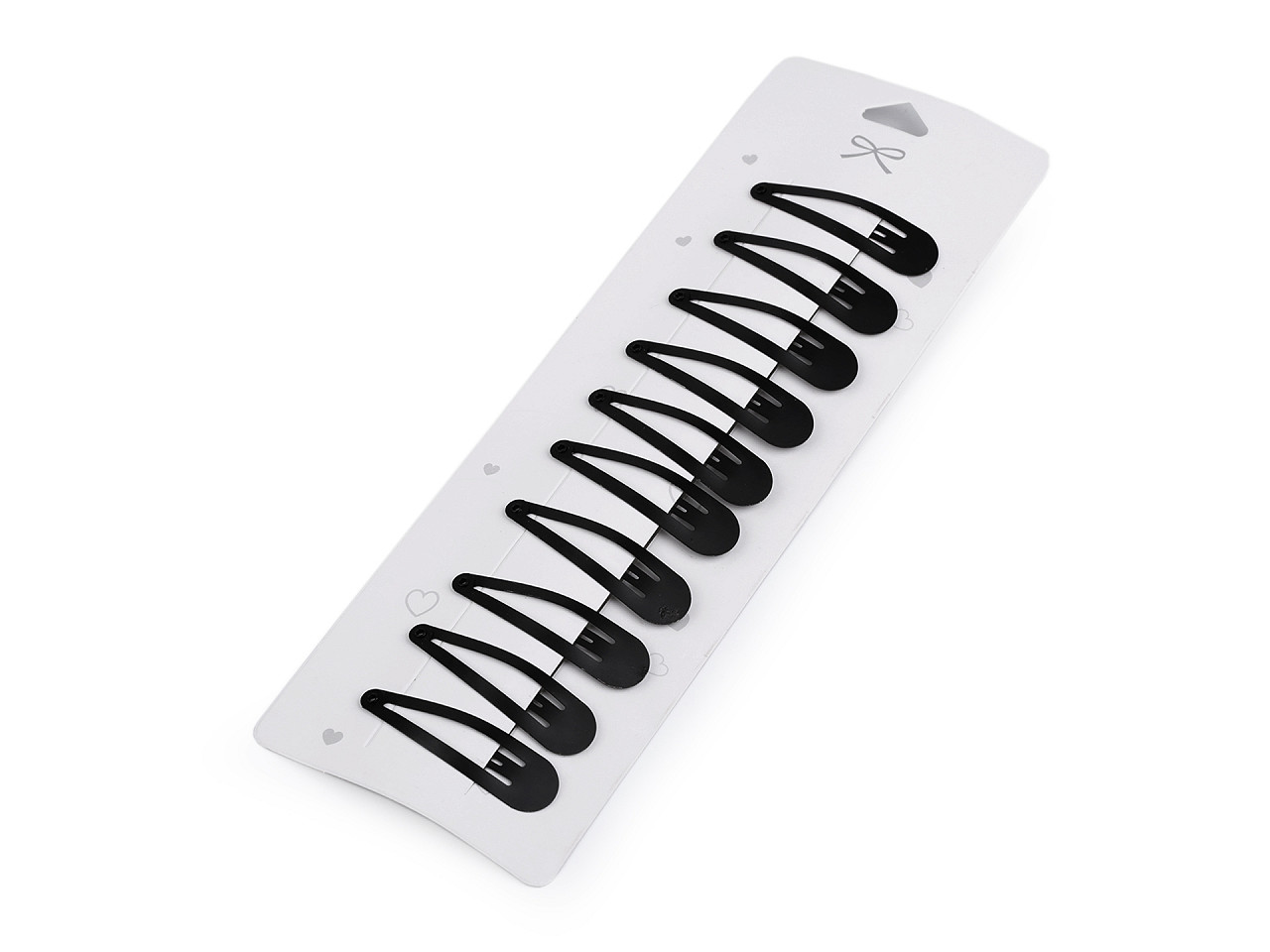 Agrafe de păr aurii - Negru (1 Card)