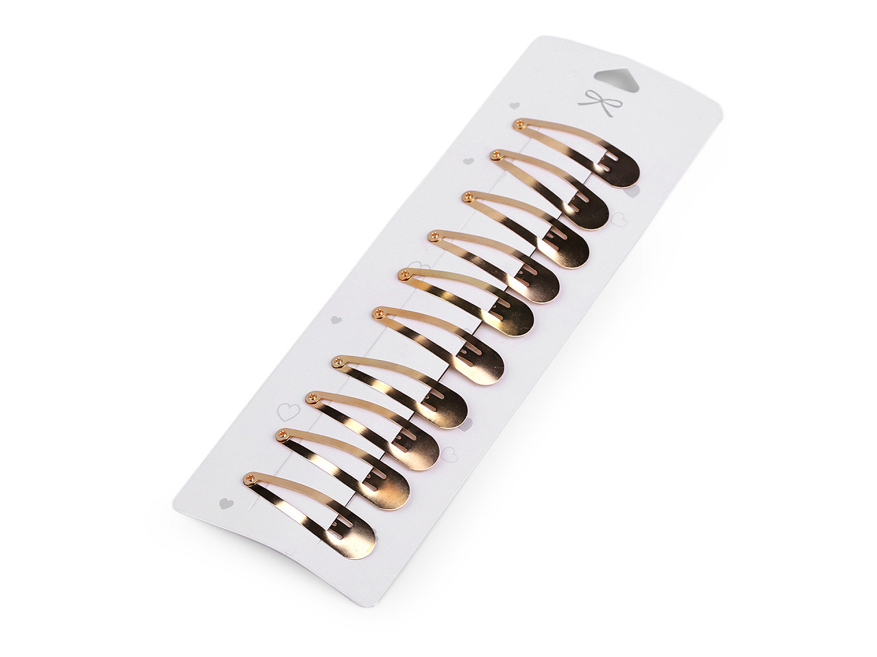 Agrafe de păr aurii - Negru (1 Card)