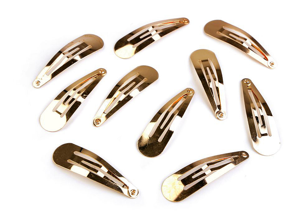 Agrafe de păr aurii - Negru (1 Card)