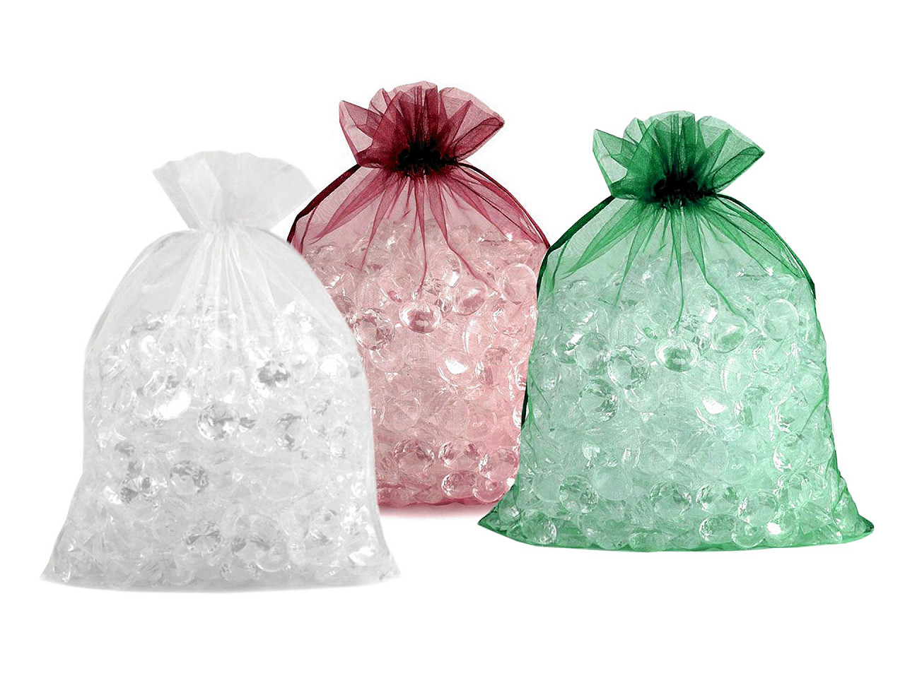Săculeț organza pentru cadouri, 20x26 cm - Alb (100 Bucăți)