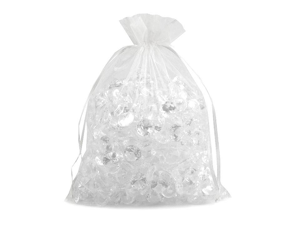 Săculeț organza pentru cadouri, 20x26 cm - Alb (100 Bucăți)
