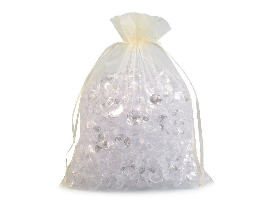 Săculeț organza pentru cadouri, 20x26 cm - Alb (100 Bucăți)