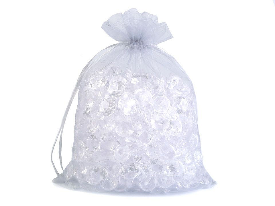 Săculeț organza pentru cadouri, 20x26 cm - Alb (100 Bucăți)