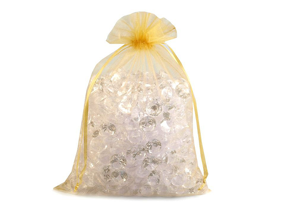Săculeț organza pentru cadouri, 20x26 cm - Alb (100 Bucăți)