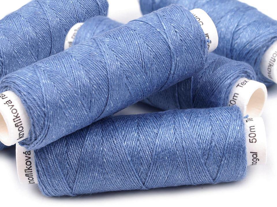 Ață din in, 50 m - Albastru închis (10 Bucăți)