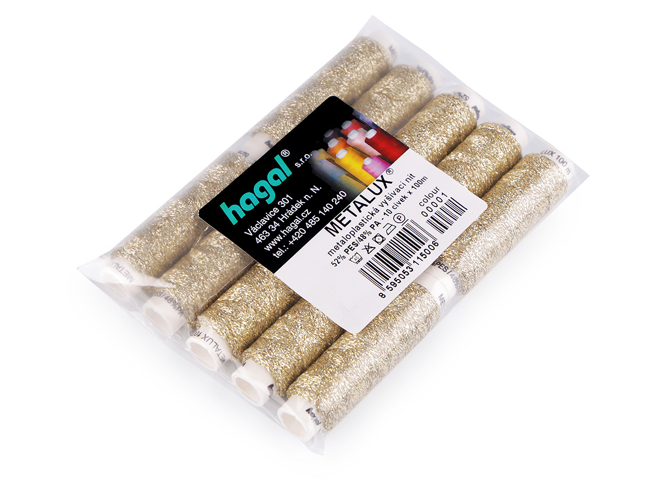 Ață metalică pentru brodat metalux, 100 m - Roșu (10 Bucăți)