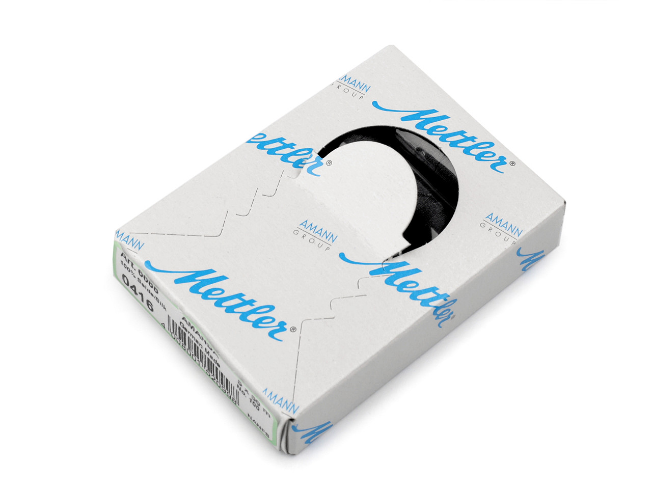 Ata de mătase amanda mettler 50 m - Negru (5 Bucăți)